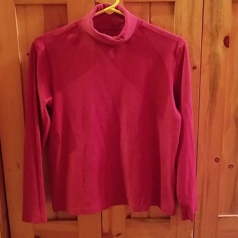 Red turtleneck shirt. Size small.